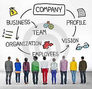 Company Organization Employees Group Corporate Concept