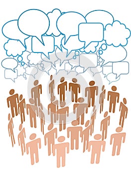 Company people group talk network social media