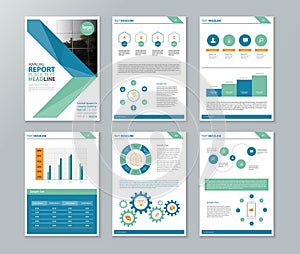 Company profile ,annual report , brochure , flyer, page layout template photo