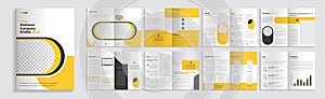 Company profile brochure template design, multipage business brochure.