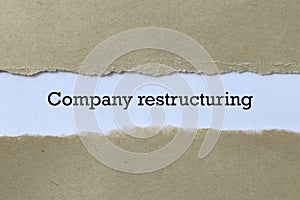 Company restructuring on paper photo