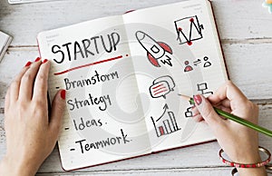 Company Startup Strategy Plan Ideas Concept