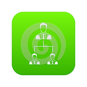 Company structure icon digital green