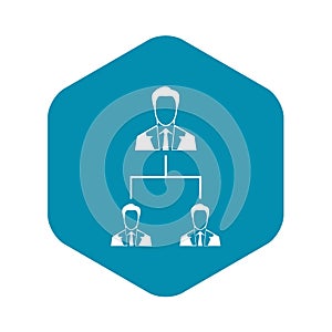 Company structure icon, simple style