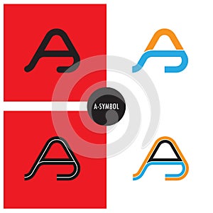 A- Company Symbol.A-letter abstract logo design.