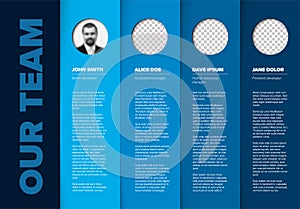 Company team blue presentation template photo
