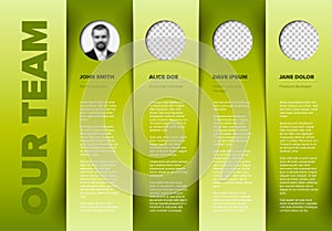 Company team green presentation template photo