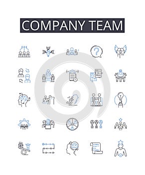 Company team line icons collection. Inclusion, Equitable, Diversity, Opportunity, Empowerment, Accessibility