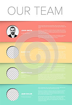 Company team pastel color presentation template
