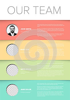 Company team pastel color presentation template photo