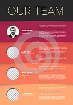 Company team red presentation template photo