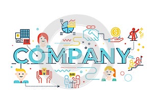 Company word lettering illustration