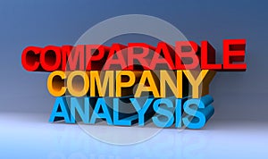 Comparable company analysis on blue photo