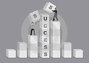 Comparative Advantage for Success Business Cartoon Vector Illustration photo