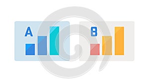 Comparative Bar Chart Icon for Data Analysis & Reporting, vector design Generative AI