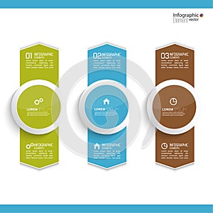 Comparative chart with templates for presentation