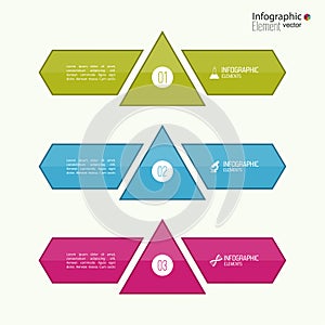 Comparative chart with templates for presentation