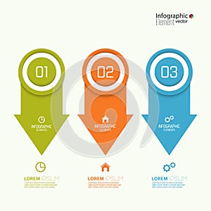 Comparative chart with templates for presentation