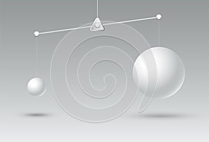 Comparative with disadvantage and advantageous illustration,business competition concept and successful photo