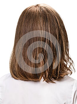 Comparative portrait of damaged hair