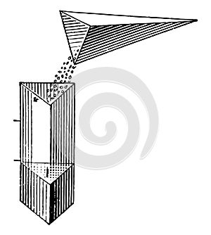 Comparative Volumes Of A Pyramid And Prism vintage illustration