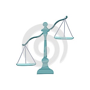 compare balance scale cartoon vector illustration