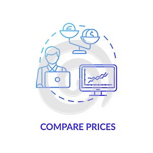 Compare prices concept icon