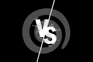Compared to the screen. VS abstract background. Versus logo against letters for sports and anti-competition. Vector illustration.