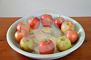 Comparing apples to apples- a fruit bowl full of apples