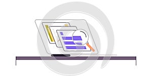 Comparing busines process, indicator performans metrics and measuring, testing analysis charts.