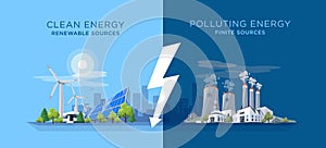 Comparing Clean and Polluting Energy Power Stations