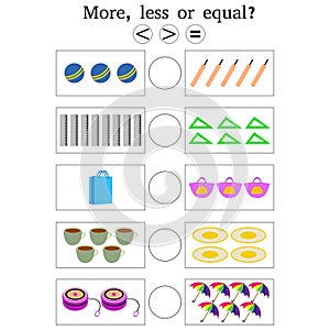 Comparing Numbers worksheet for education