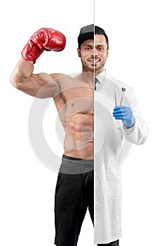 Comparison of dentist and boxer`s profession outlook.