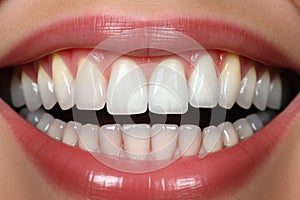 before and after comparison of teeth color on a dental shade guide