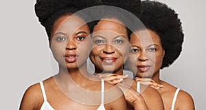 Comparison of young, middle aged and elderly age woman