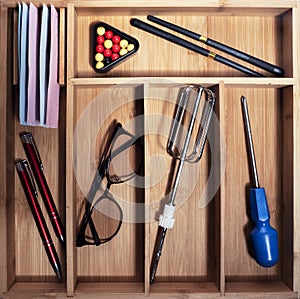 Partitions with different objects - different interests.