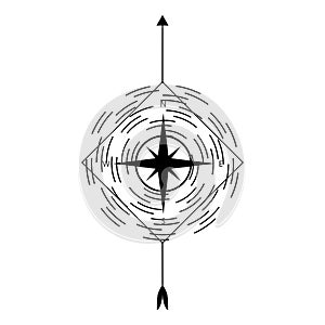 Compass abstract graphic design geometric lines