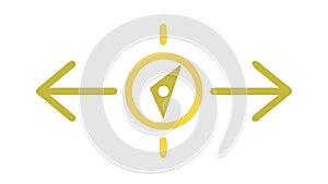 Compass Arrow Navigation Vector Icon for Direction, vector design Generative AI