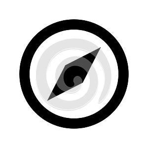 Compass black color icon .