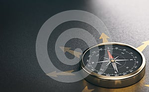 Compass for Business Orientation or Professional Guidance. Decision Help