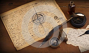 Compass and Cartography Tools on Map