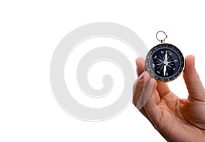 compass in child's hand