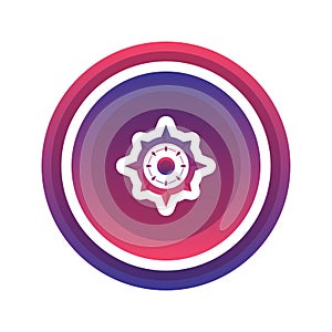 Compass coin gradient logo design template icon
