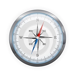 Compass direction icon for web design isolated on white background. Vector Illustration