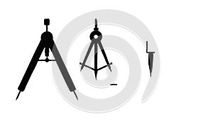 Compass Divider Geometry Tool Education Vector, vector design Generative AI