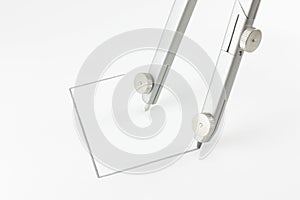 Compass drawing a square