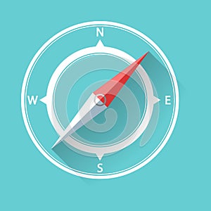 Compass flat icon illustration design