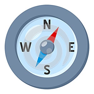 Compass Flat Icon Isolated on White