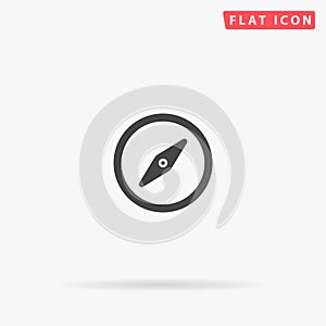 Compass flat vector icon