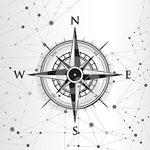 Compass on a geometric connection background